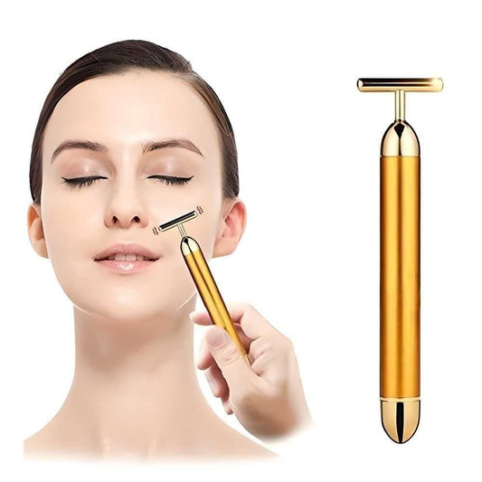 24K Gold Energy Beauty Bar — Electric Facial Massage Roller
